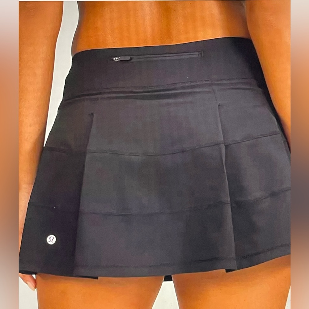 Lululemon Black Skirt Skort Run Pace Rival Skirt New